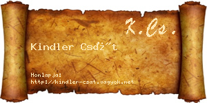Kindler Csát névjegykártya